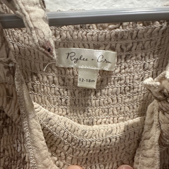 Rylee + cru Floral Tan Kids romper jumpsuit dragonfly 12-18mo - Picture 2 of 2